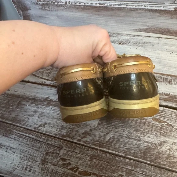 Sperry Tan and Brown Flats - Picture 5 of 6